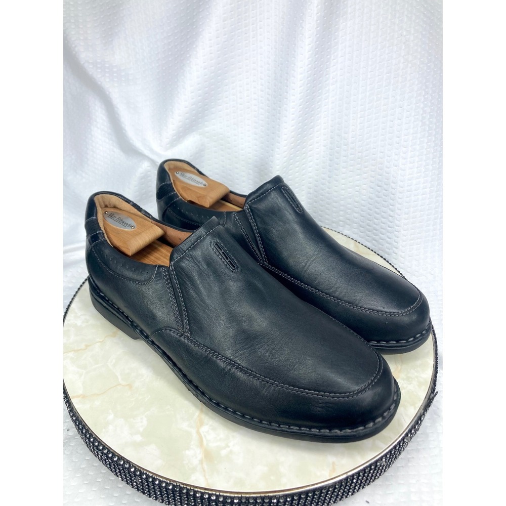 Clarks Unstructured 1825 Leather Loafers Mens 11.5 Black Comfort Slip On Shoes